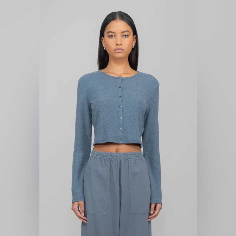 LESET Lauren Crop Cardigan II in Indigo